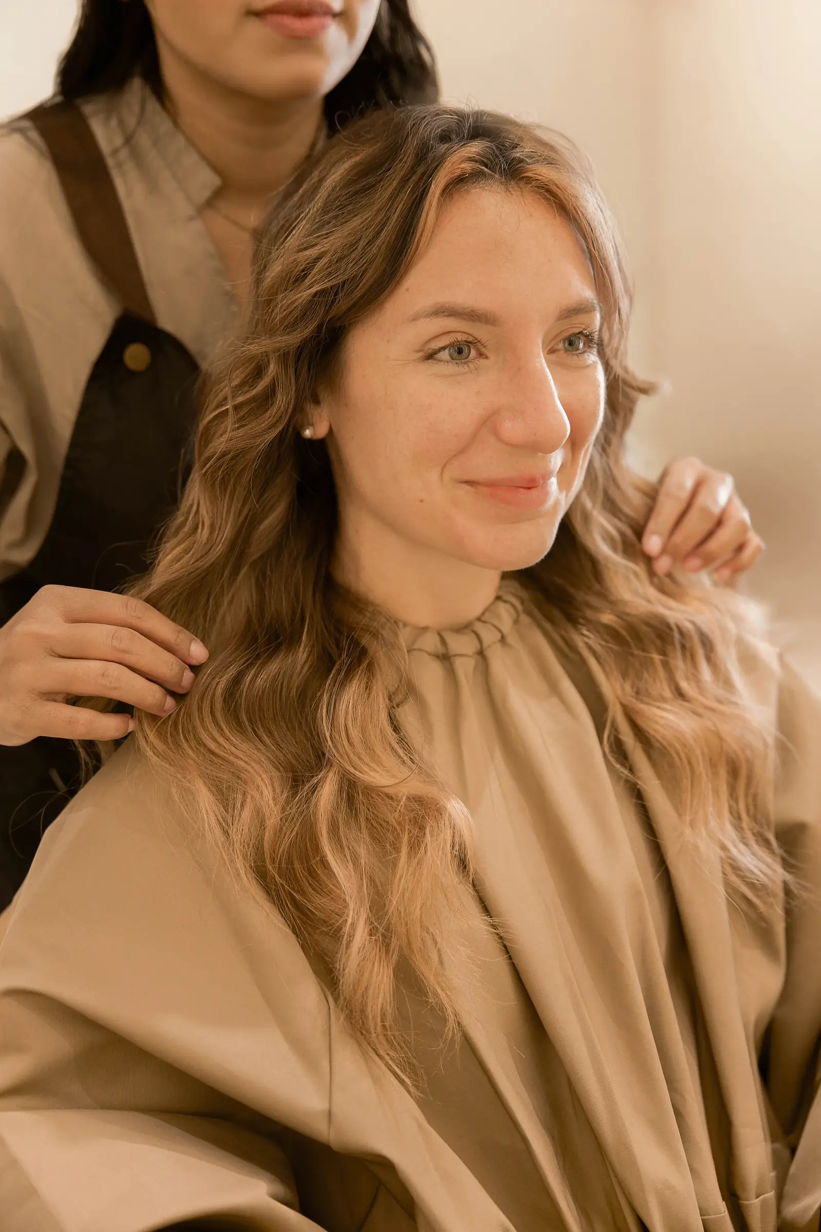 A guest with her finished color